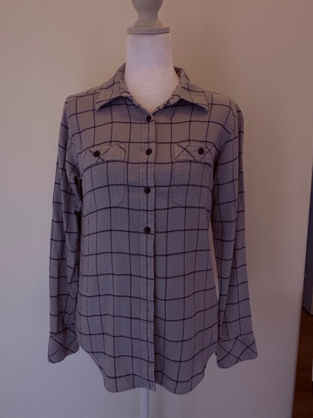 Mountain Khakis long-sleeved purple flannel shirt